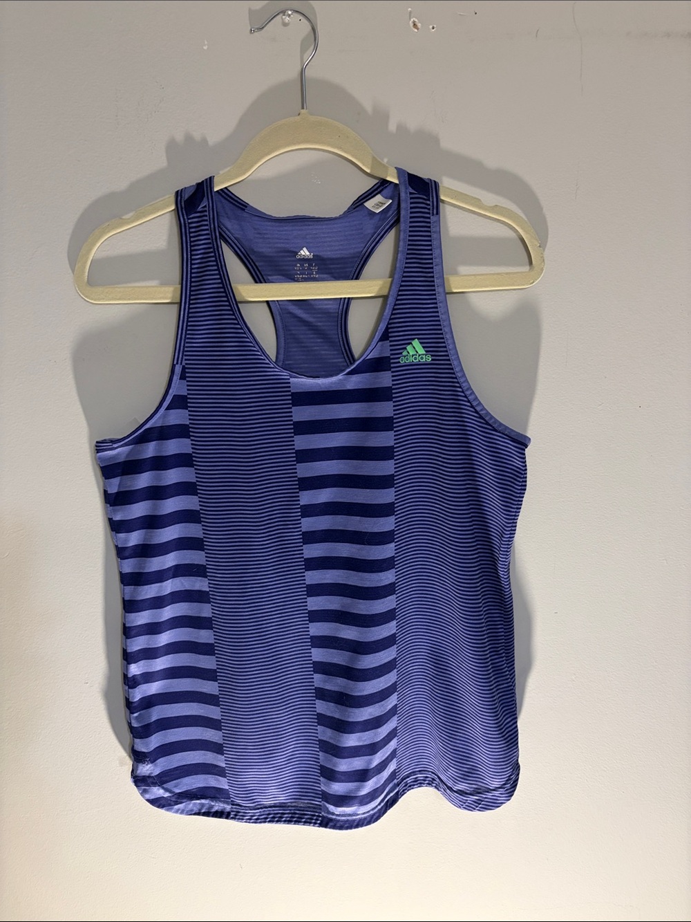 Adidas Purple Striped Racerback Tank